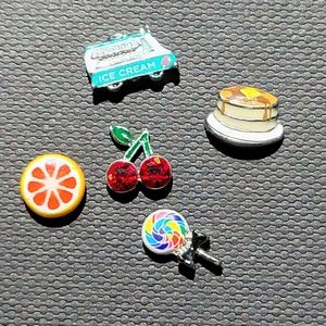Origami Owl 5 foodie charms